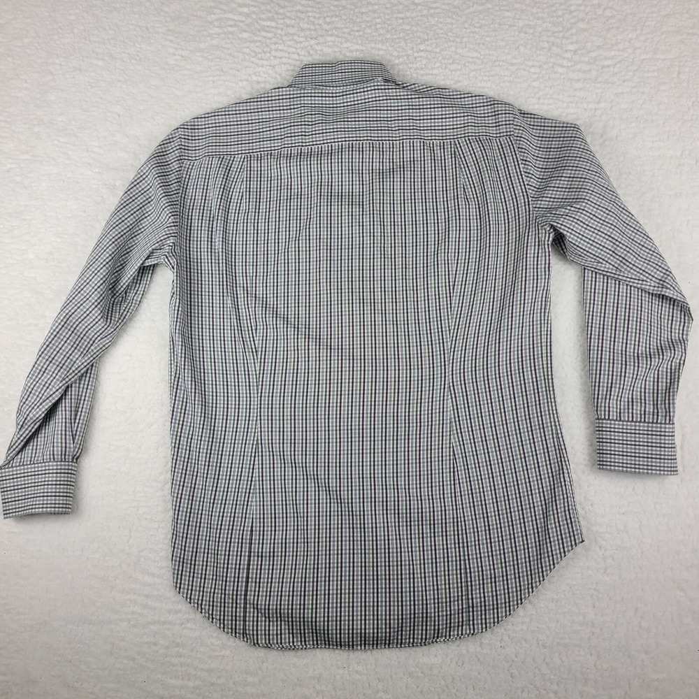 Brioni Dress‎ Shirt Mens Medium Multi Color Plaid Check 100% Cotton Button Up - Picture 12 of 13